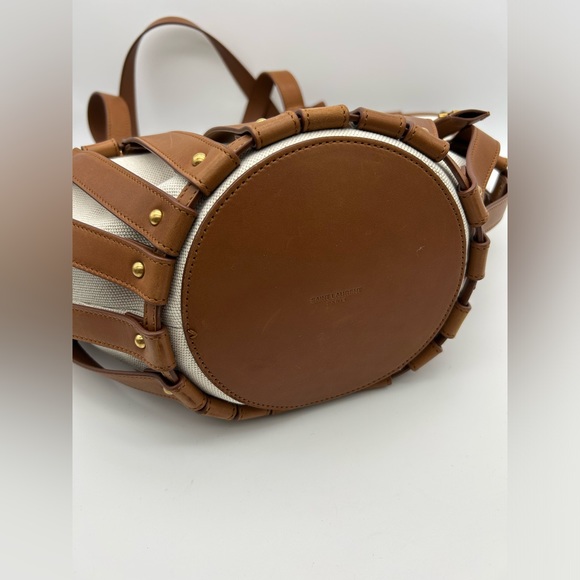 Saint Laurent YSL Panier Cutout Basket Tote Brown Cognac Caramel  $2990 - Picture 8 of 15